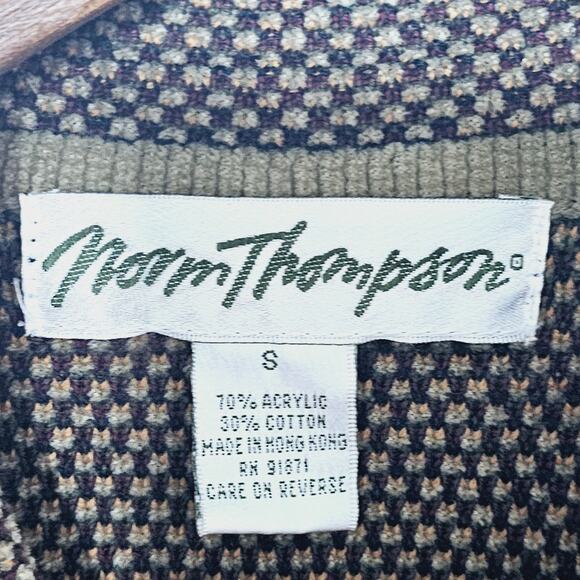 Norm Thompson Cardigan Duster Sweater Women's Sz S Oversized Aztec Boho Cottage - Picture 6 of 7